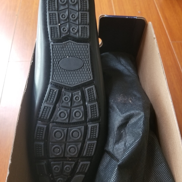 Royal black leather fashion loafers main image 4